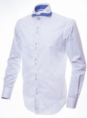 Белая рубашка с закругленным воротником