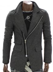 Темно-серая мужская куртка на молнии (2)