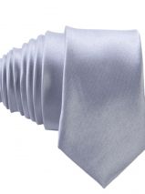 Серебристый узкий галстук