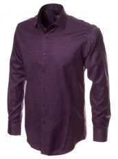 Фиолетовая рубашка с шахматной выработкой