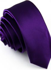 Фиолетовый узкий галстук