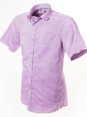 Сиреневая рубашка с коротким рукавом Franco Bellini