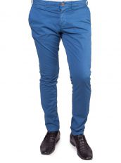 Синие брюки-чиносы с орнаментом