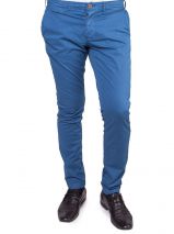 Синие брюки-чиносы с орнаментом