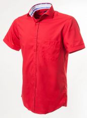 Красная рубашка с коротким рукавом  Franco Bellini
