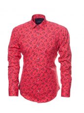 Красная рубашка в цветочный принт