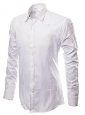 Белая рубашка с контрастной строчкой Ettore