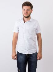 Белая рубашка с коротким рукавом NSD