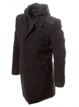 Удлиненное пальто с капюшоном