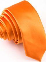 Оранжевый узкий галстук