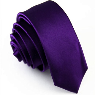 Фиолетовый узкий галстук