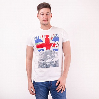 Белая футболка с Британским флагом