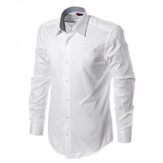 Белая приталенная рубашка