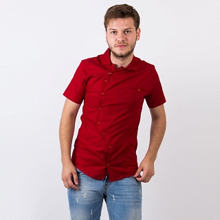Красная рубашка с коротким рукавом NSD