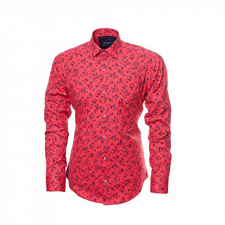 Красная рубашка в цветочный принт