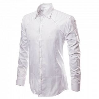 Белая рубашка с контрастной строчкой Ettore