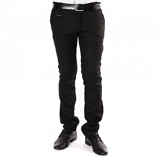 Черные фактурные брюки Gattoi