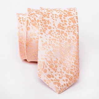 Оранжевый галстук с текстурой