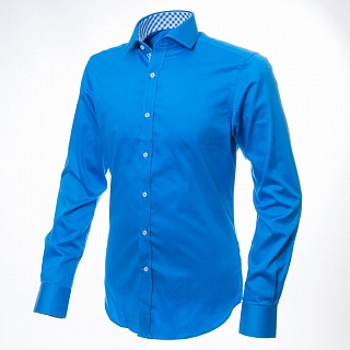 Синяя рубашка Ettore