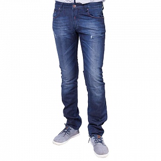 Темно-синие джинсы Gattoi с красной строчкой на кармане
